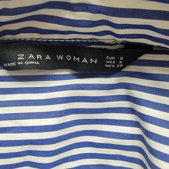 Zara Women Button Down Top With Floral Embroidery. Size S. - Picture 4 of 7